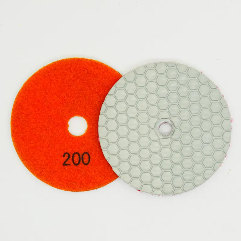 Diamond dry polishing pad for granite